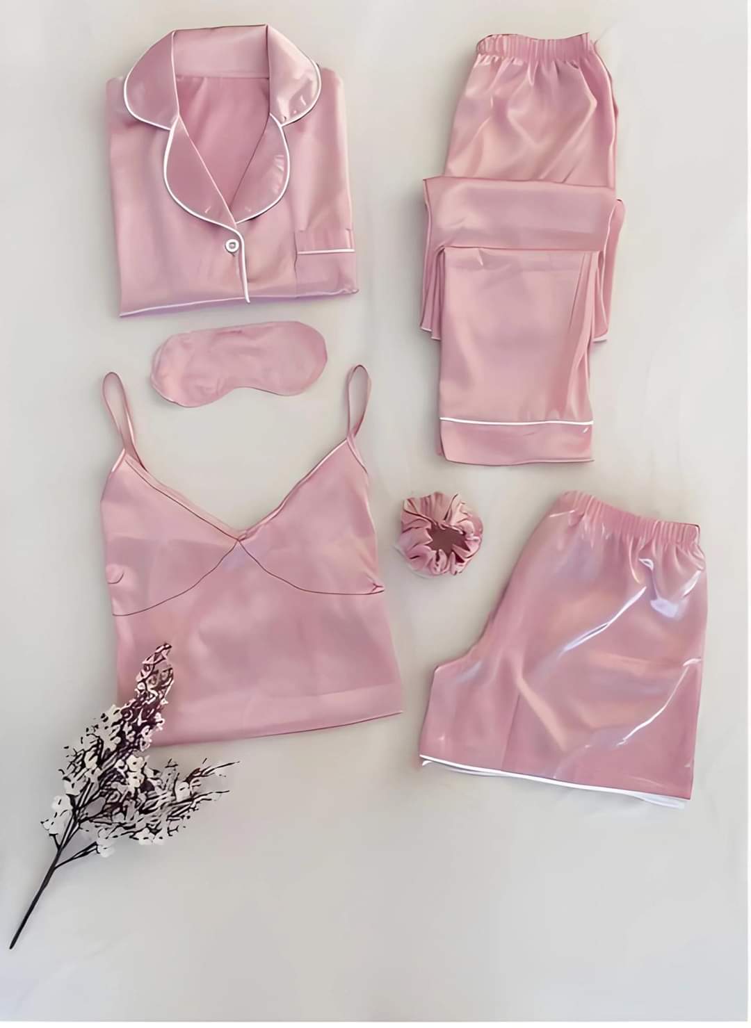 6PC SILK Sleepwear Set